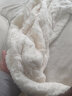 艾薇塔芙绒羊羔绒毛毯盖毯披肩毯午睡毯沙发毯 米白 100*150cm 实拍图