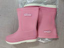 马尼亚袋鼠（MANIYADAISHU）女款雨鞋厨房防滑中筒夏季水靴软底轻便女士水鞋洗车干活短筒胶鞋 粉色 40 不加绒（标准） 实拍图