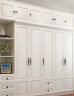 奥尚斯莱 衣柜 现代简约卧室家具木质带转角边柜组合大衣橱白色衣柜 单衣柜  平顶款 四门衣柜  （主柜长1.6米） 实拍图