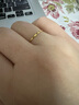 牧笛（MUDI） 18k黄金戒指女士玫瑰金素圈戒情人礼物送女友轻奢生日骐骥红 【金黄色】【车花面素圈】【通体18K金】 17号 实拍图