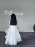 小咔衣浓（Xiaokayinong）儿童礼服公主裙长袖花童婚礼蓬蓬纱女童主持人钢琴演奏演出服夏季 香槟色L068中袖长款 130 实拍图