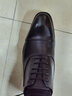【发顺丰空运】上顿丹尼高档皮质三接头手工皮鞋内增高6cm英伦商务正装皮鞋大小码系带牛津鞋新郎婚鞋结婚 黑色内增高 39 实拍图