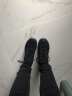 日着原创设计师品牌女鞋冬季新款黑色平底绑带女式加绒短靴马丁靴女 黑色 36 实拍图