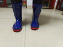 儿童雨鞋小中大童雨靴水鞋宇航员防水防滑耐磨四季款学生新款鞋 -13深蓝【加防水口】无绒 内长22厘米(适合平时34-35码) 实拍图