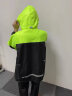 中大童雨衣雨裤分体套装男童女孩学生上学专用儿童自行车骑行雨披 绿拼黑套装【赠送手提收纳袋】 XL（推荐115-130cm） 晒单实拍图