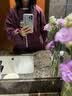 西蒂兰罩衣厨房围裙长袖家用做饭大人罩衣女带袖子全身反穿衣工作服时尚 紫色 实拍图
