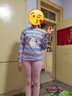 蒙羊人少女秋衣秋裤套装全棉少女高中生打底内衣裤棉秋冬季学生线衣线裤 围巾条纹女孩 XL 实拍图
