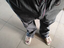泽荃（zequan）春秋薄款纯棉直筒男士松紧腰大码宽松工装裤户外休闲裤多口袋长裤 K226浅灰色 L【适合体重120-145斤】 实拍图