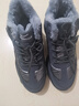 回力男鞋加绒雪地靴男2025冬季新款男士中帮保暖棉鞋男加厚运动棉靴子 灰色 40 实拍图