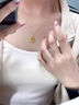 中国黄金（CHINA GOLD）黄金项链女士足金莫比乌斯环吊坠套链首饰情人节618送女朋友礼物 今/次日达*精工 约3.1-3.2g 【心动礼盒】 实拍图