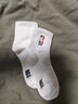 NBA袜子男中筒休闲运动袜篮球袜毛巾底长筒棉袜男士短袜39-44码 四季经典款 白色 3双 实拍图