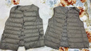 无印良品（MUJI）女式 便携式 无领马甲 羽绒背心 羽绒服 深米色 M  实拍图