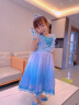 蓓然美（BeiRanMay）爱莎公主裙2025夏艾莎裙子六一儿童服装生日礼物洋气泡泡袖网纱裙 公主裙+披风 110 （建议身高95-104CM) 实拍图