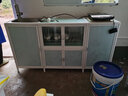 坚唯厨房柜子洗碗水槽柜简易组装经济型铝合金碗柜出租房不锈钢灶台柜 6门 左盆带碗架长147cm 实拍图