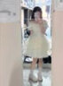 亿梵莎（YIFANSHA）连衣裙子夏天女装2024夏季新款小个子纯欲风收腰显瘦在逃公主短裙 白色 均码（可备注码数） 实拍图