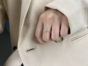 鑫万福 现货铂金钻戒1克拉效果群镶女人花钻石戒指显钻求婚女戒送礼物 【现货】铂金80分效果共18分 实拍图