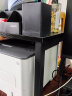 薇木薇乐  打印机置物架双层办公桌复印机架文件架落地储物架子现代简约架 黑架+黑色（小号） 实拍图