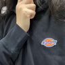 dickies休闲卫衣Logo口袋纯色卫衣连帽抽绳 DK008874 黑色 XS  实拍图