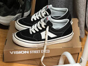 VISION STREET WEAR官方 STICK复古经典低帮翻毛皮帆布鞋运动休闲板鞋男女多色 经典黑 43 实拍图