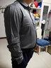 罗蒙（ROMON）休闲衬衫男长袖秋季免烫商务黑衬衣男士职业正装白衬衫男装中青年 深灰色- 1件装 3XL 建议160-175斤 实拍图