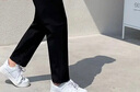 浪莎加绒运动冲锋裤女秋冬款情侣修身直筒休闲长裤跑步防风女裤子加厚 实拍图
