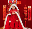 Shining Moment闪耀时刻新生婴儿披风礼盒老虎头新年战袍宝宝见面礼拜年红色斗篷 豪华男宝礼箱 80cm 实拍图