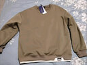 罗蒙（ROMON）卫衣男士秋冬季休闲外套男上衣服长袖t恤男装打底衫 驼色 2XL 实拍图