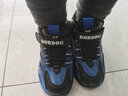 巴布豆童鞋软底休闲老爹鞋2022冬季男童加绒二棉鞋儿童运动鞋 106525105 黑/皇家蓝30 实拍图