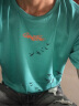爵少夏季冰丝短袖t恤男士2021新款潮牌学生冰感体恤内搭半袖上衣服男T 翠绿 M 实拍图