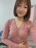 克沃兹孕妇秋衣单件月子服孕妇睡衣产后哺乳上衣孕妇装喂奶衣交叉开口保暖哺乳衣可放胸垫 粉色 L码(适合100-120斤) 实拍图