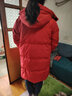 雅鹿羽绒服女中长款2025新款冬季红色保暖韩版时尚休闲连帽外套女 实拍图