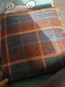 南柯一梦亚麻纯色抱枕被办公室午睡毯子午休毯两用抱枕多功能透气汽车靠垫 格子A 40*40（展开110*150）cm 实拍图