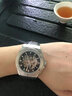 AOEDEJ男士手表镂空全自动机械表十大品牌瑞士轻奢小众高档商务防水名表 玫壳蓝面【月相镂空双飞轮】 实拍图