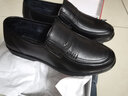 红蜻蜓男鞋 皮鞋男士中老年爸爸鞋秋冬商务正装鞋真牛皮套脚新品棉皮鞋 黑色加绒 40 实拍图