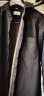 恒源祥保暖衬衫男士加绒加厚秋冬季纯色商务正工装宽松职业白色长袖衬衣 纯黑色 C13X73 41（175/96A） 实拍图