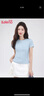 班尼路（Baleno）圆领紧身短袖t恤女2026年夏款简约时尚正肩收腰修身显瘦百搭上衣 实拍图