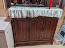 豪迪尼 欧式玄关柜实木美式乡村餐边柜玄关台复古储物柜彩绘1.4米备餐柜 棕色浮雕140*40*90 实拍图