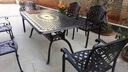 莫 家户外家具铸铝桌椅组合室外庭院桌椅露台桌椅休闲别墅花园阳台 6椅+175cm斜格长桌 实拍图