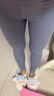 生活秀（Livex）瑜伽裤女舞蹈服跑步鲨鱼运动健身裤速干裸感紧身裤长款 灰湖蓝 L  实拍图