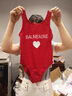范德安（BALNEAIRE）高端小红心系列女童连体泡温泉防晒度假泳衣训练 苹果红 100 实拍图