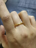 微奢妙珠方形黄金戒指999足金素圈光面指环3D硬金几何形小方戒女抖音同款 15号 实拍图