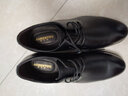 老人头（LAORENTOU）皮鞋男士商务正装鞋头层牛皮透气系带婚鞋男皮鞋 110199 黑 44  实拍图
