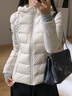 美力城[毕雯珺同款]暖天鹅鹅绒羽绒服内胆贴身女短款外套轻薄106 铂金白 M 实拍图
