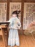 安妮优儿汉服女童秋冬季马面裙2025新款超仙古装儿童女孩唐装古风裙子冬款 蓝色 140 实拍图