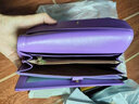 班亚奴（banyanu）钱包女长款三折2025新款女士皮夹时尚真皮大容量多卡位品牌钱夹 紫色-防盗刷 实拍图