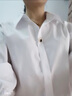 淳咪娜 欧货时尚宽松衬衫女设计感小众短款时尚洋气上衣女新品棉质女装 白色 XXL（建议122斤-150斤） 实拍图