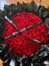 鲜花速递玫瑰花束送女友老婆表白生日礼物全国同城配送 99朵红玫瑰花束-丝带款 实拍图