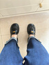 他她（TATA）邢菲同款侦探家英伦厚底乐福鞋女鞋小皮鞋加绒单鞋秋 7OL29CA4黑色（一脚蹬款） 36 实拍图