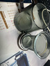 瓷牌茗茶具（cipaiming teaset）玻璃茶杯茶水分离带盖泡茶水杯个人办公室情侣喝茶杯子 烟灰《清灵》三件杯 实拍图