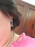 JOLEE耳钉女天然水晶S925银耳坠时尚彩色宝石饰品送女生节日礼物 晒单实拍图